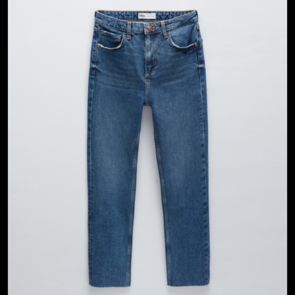 Zara Hi-Rise Ankle Slim  Denim Jeans